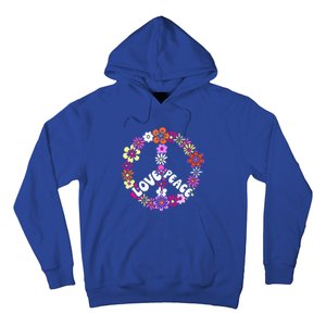 Love Peace Sign 60s Retro Peace 60s Hippie Flower Peace Hoodie