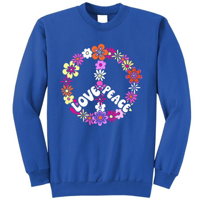 Love Peace Sign 60s Retro Peace 60s Hippie Flower Peace Sweatshirt