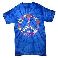 Love Peace Sign 60s Retro Peace 60s Hippie Flower Peace Tie-Dye T-Shirt