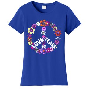 Love Peace Sign 60s Retro Peace 60s Hippie Flower Peace Women's T-Shirt