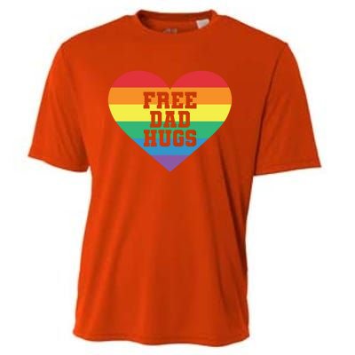 Lgbt Pride Social Movet Tee: Free Dad Hugs Cool Gift Cooling Performance Crew T-Shirt