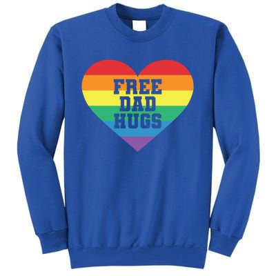 Lgbt Pride Social Movet Tee: Free Dad Hugs Cool Gift Tall Sweatshirt