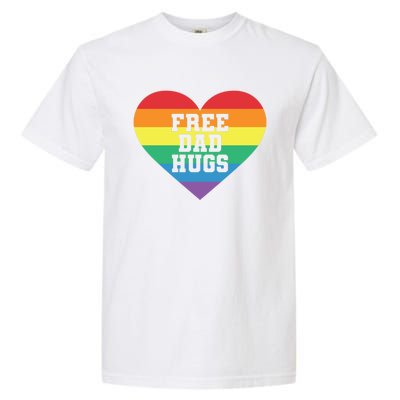 Lgbt Pride Social Movet Tee: Free Dad Hugs Cool Gift Garment-Dyed Heavyweight T-Shirt