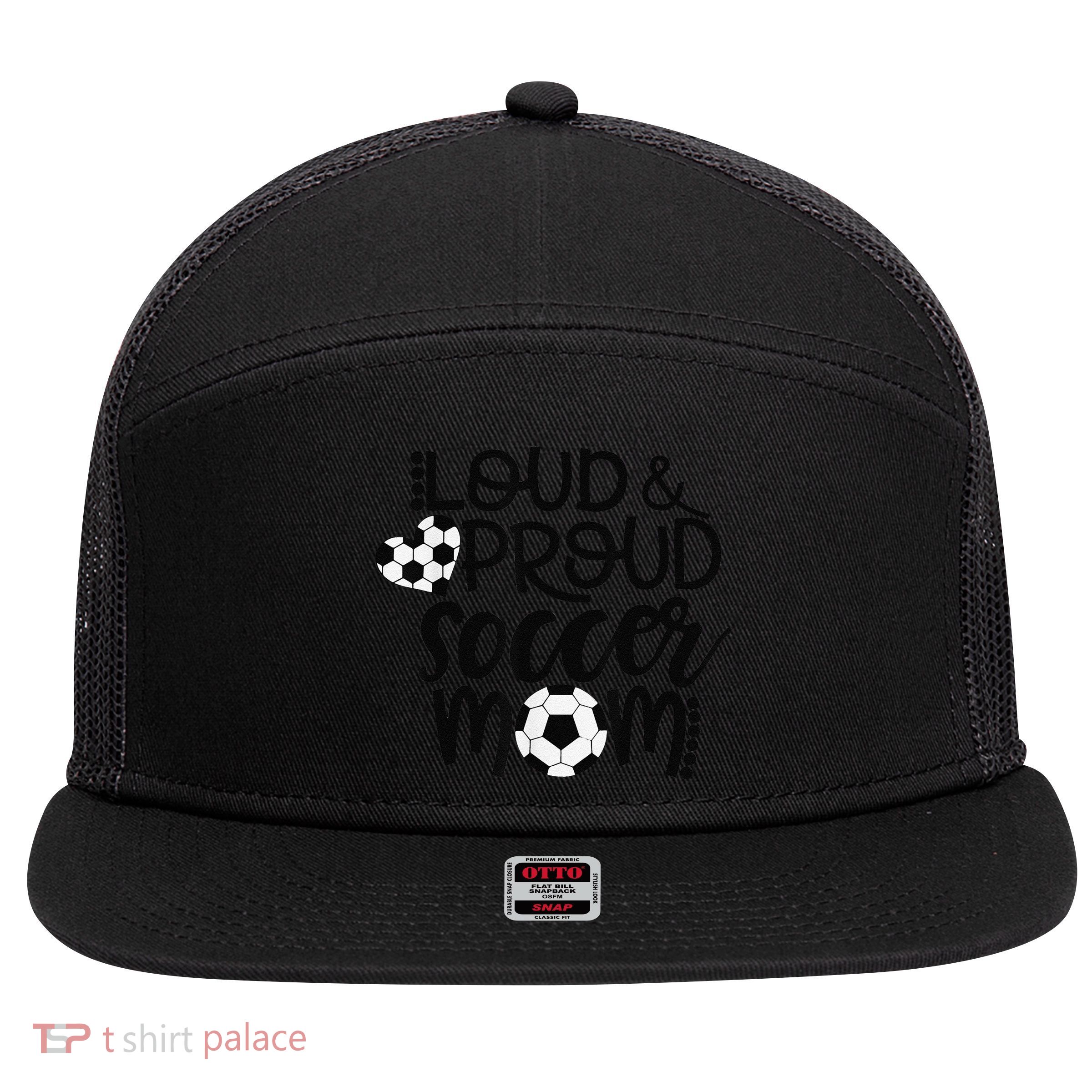 Loud Proud Soccer Mom MotherS Day Gift 7 Panel Mesh Trucker Snapback Hat