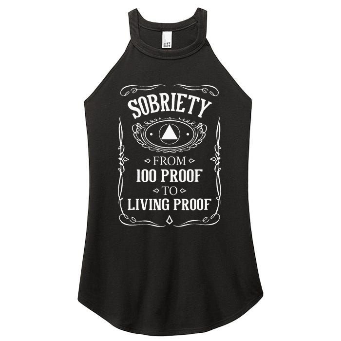 Living Proof Sobriety Anniversary Sober AA NA Recovery Women's Perfect Tri Rocker Tank