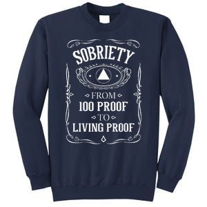 Living Proof Sobriety Anniversary Sober Aa Na Recovery Sweatshirt