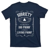 Living Proof Sobriety Anniversary Sober Aa Na Recovery T-Shirt