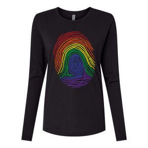 Lgbt Pride Social Movet Fingerprint Gift Womens Cotton Relaxed Long Sleeve T-Shirt