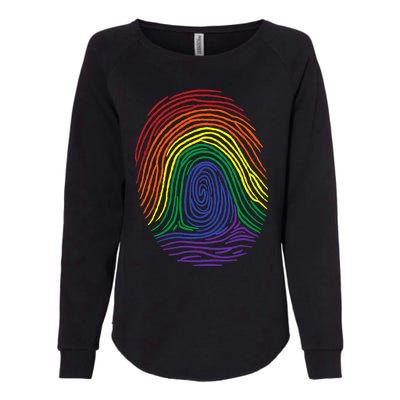 Lgbt Pride Social Movet Fingerprint Gift Womens California Wash Sweatshirt