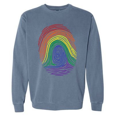 Lgbt Pride Social Movet Fingerprint Gift Garment-Dyed Sweatshirt