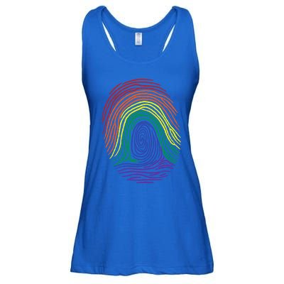 Lgbt Pride Social Movet Fingerprint Gift Ladies Essential Flowy Tank