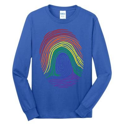 Lgbt Pride Social Movet Fingerprint Gift Tall Long Sleeve T-Shirt