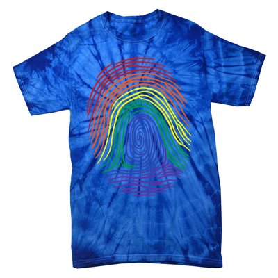 Lgbt Pride Social Movet Fingerprint Gift Tie-Dye T-Shirt