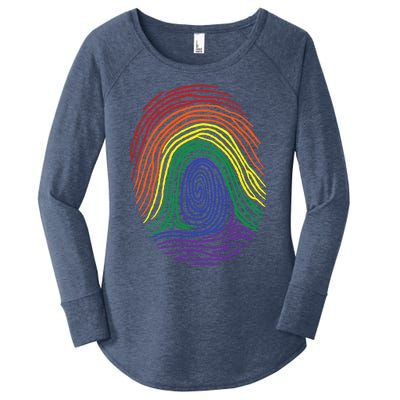 Lgbt Pride Social Movet Fingerprint Gift Women's Perfect Tri Tunic Long Sleeve Shirt