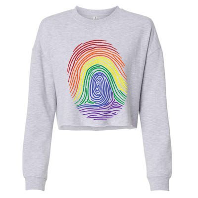 Lgbt Pride Social Movet Fingerprint Gift Cropped Pullover Crew