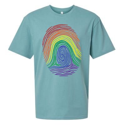 Lgbt Pride Social Movet Fingerprint Gift Sueded Cloud Jersey T-Shirt