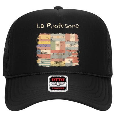 La Profesora Spanish Speaking Country Flags High Crown Mesh Back Trucker Hat