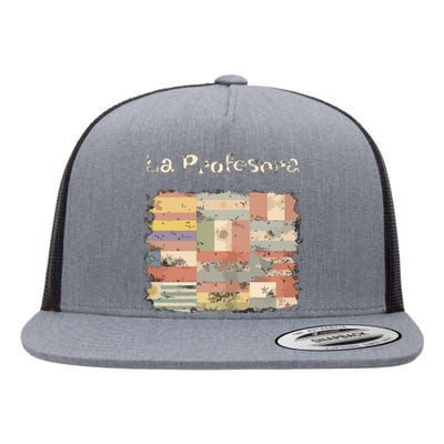 La Profesora Spanish Speaking Country Flags Flat Bill Trucker Hat