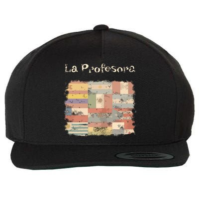 La Profesora Spanish Speaking Country Flags Wool Snapback Cap