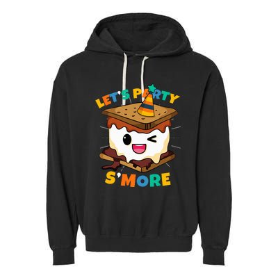 Let's Party S'more Camping Cute Smores Garment-Dyed Fleece Hoodie