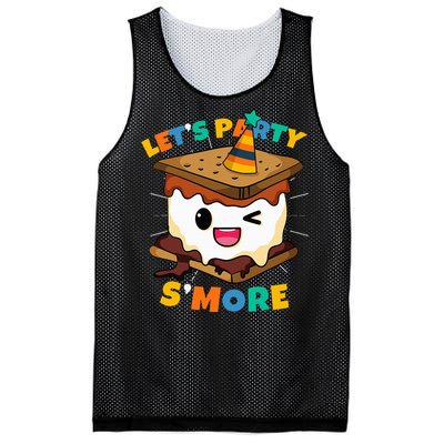 Let's Party S'more Camping Cute Smores Mesh Reversible Basketball Jersey Tank