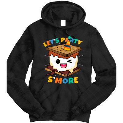 Let's Party S'more Camping Cute Smores Tie Dye Hoodie