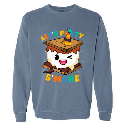 Let's Party S'more Camping Cute Smores Garment-Dyed Sweatshirt