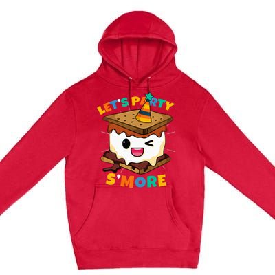 Let's Party S'more Camping Cute Smores Premium Pullover Hoodie