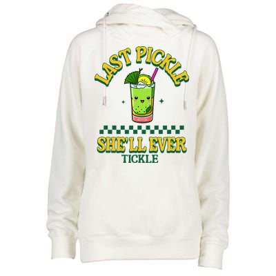 Last Pickle SheLl Ever Tickle Bachelorette Party Womens Funnel Neck Pullover Hood