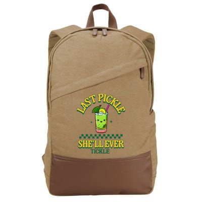 Last Pickle SheLl Ever Tickle Bachelorette Party Cotton Canvas Backpack