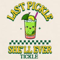 Last Pickle SheLl Ever Tickle Bachelorette Party Garment-Dyed Women's Muscle Tee