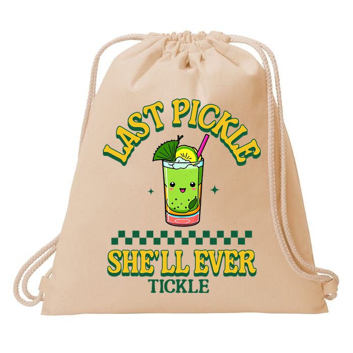 Last Pickle SheLl Ever Tickle Bachelorette Party Drawstring Bag
