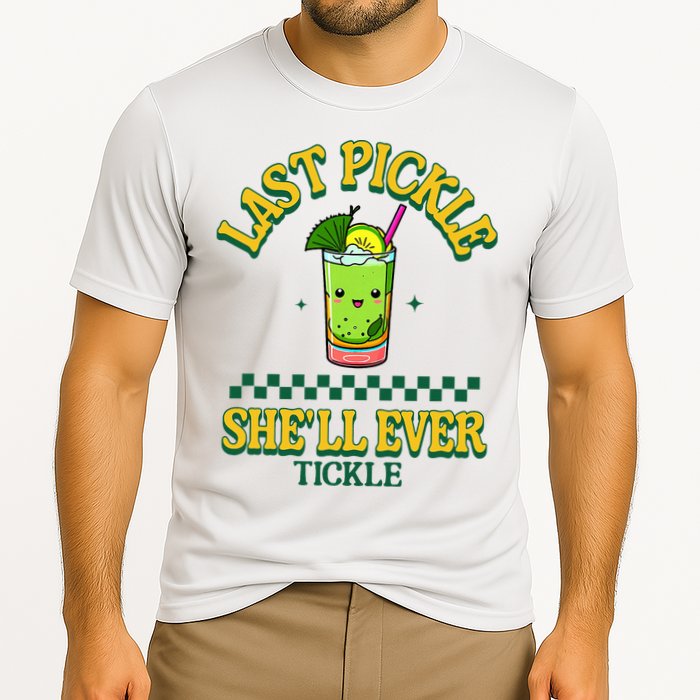 Last Pickle SheLl Ever Tickle Bachelorette Party Cooling Performance Crew T-Shirt