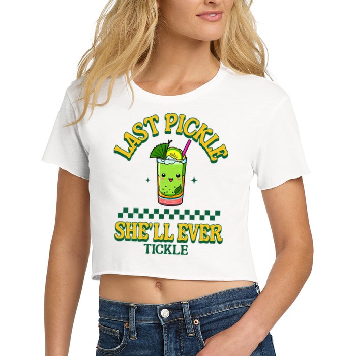 Last Pickle SheLl Ever Tickle Bachelorette Party Women's Crop Top Tee