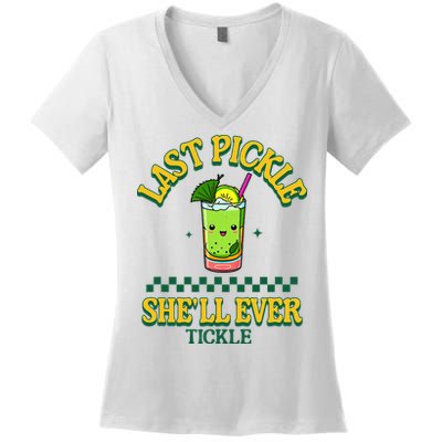 Last Pickle SheLl Ever Tickle Bachelorette Party Women's V-Neck T-Shirt