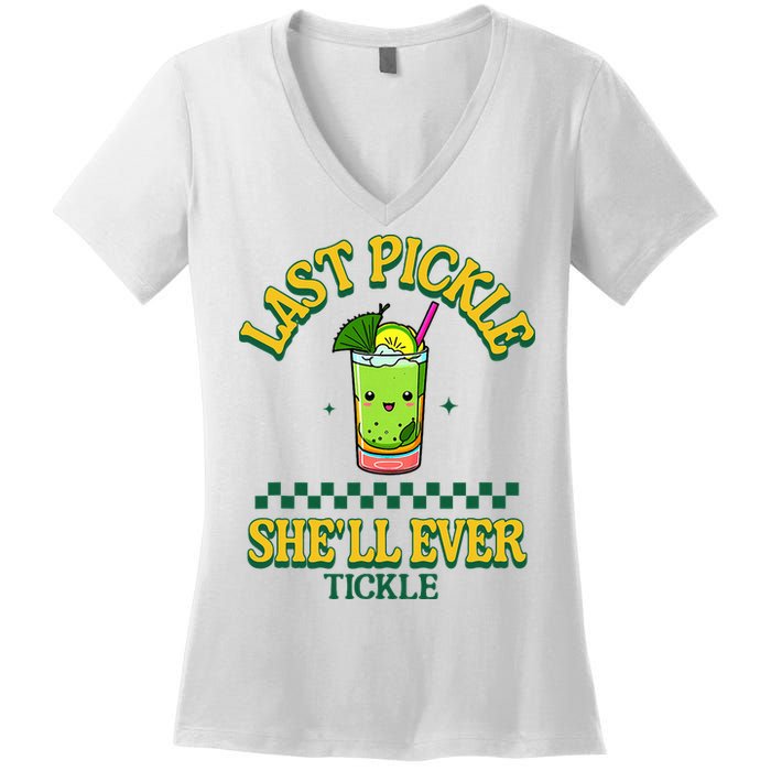 Last Pickle SheLl Ever Tickle Bachelorette Party Women's V-Neck T-Shirt