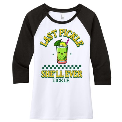 Last Pickle SheLl Ever Tickle Bachelorette Party Women's Tri-Blend 3/4-Sleeve Raglan Shirt