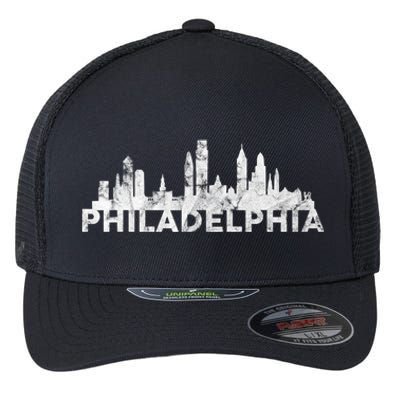 Love Philadelphia Skyline Downtown Cityscape Philly Souvenir Flexfit Unipanel Trucker Cap