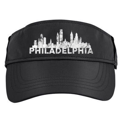 Love Philadelphia Skyline Downtown Cityscape Philly Souvenir Adult Drive Performance Visor