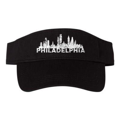 Love Philadelphia Skyline Downtown Cityscape Philly Souvenir Valucap Bio-Washed Visor