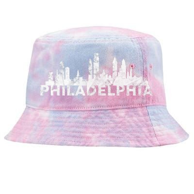 Love Philadelphia Skyline Downtown Cityscape Philly Souvenir Tie-Dyed Bucket Hat