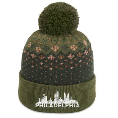 Love Philadelphia Skyline Downtown Cityscape Philly Souvenir The Baniff Cuffed Pom Beanie