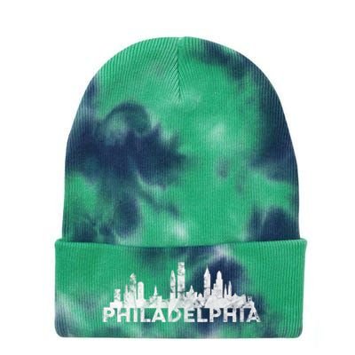 Love Philadelphia Skyline Downtown Cityscape Philly Souvenir Tie Dye 12in Knit Beanie