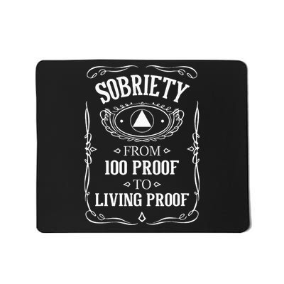 Living Proof Sobriety Anniversary Sober AA NA Recovery Mousepad