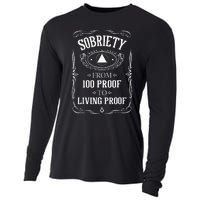 Living Proof Sobriety Anniversary Sober AA NA Recovery Cooling Performance Long Sleeve Crew