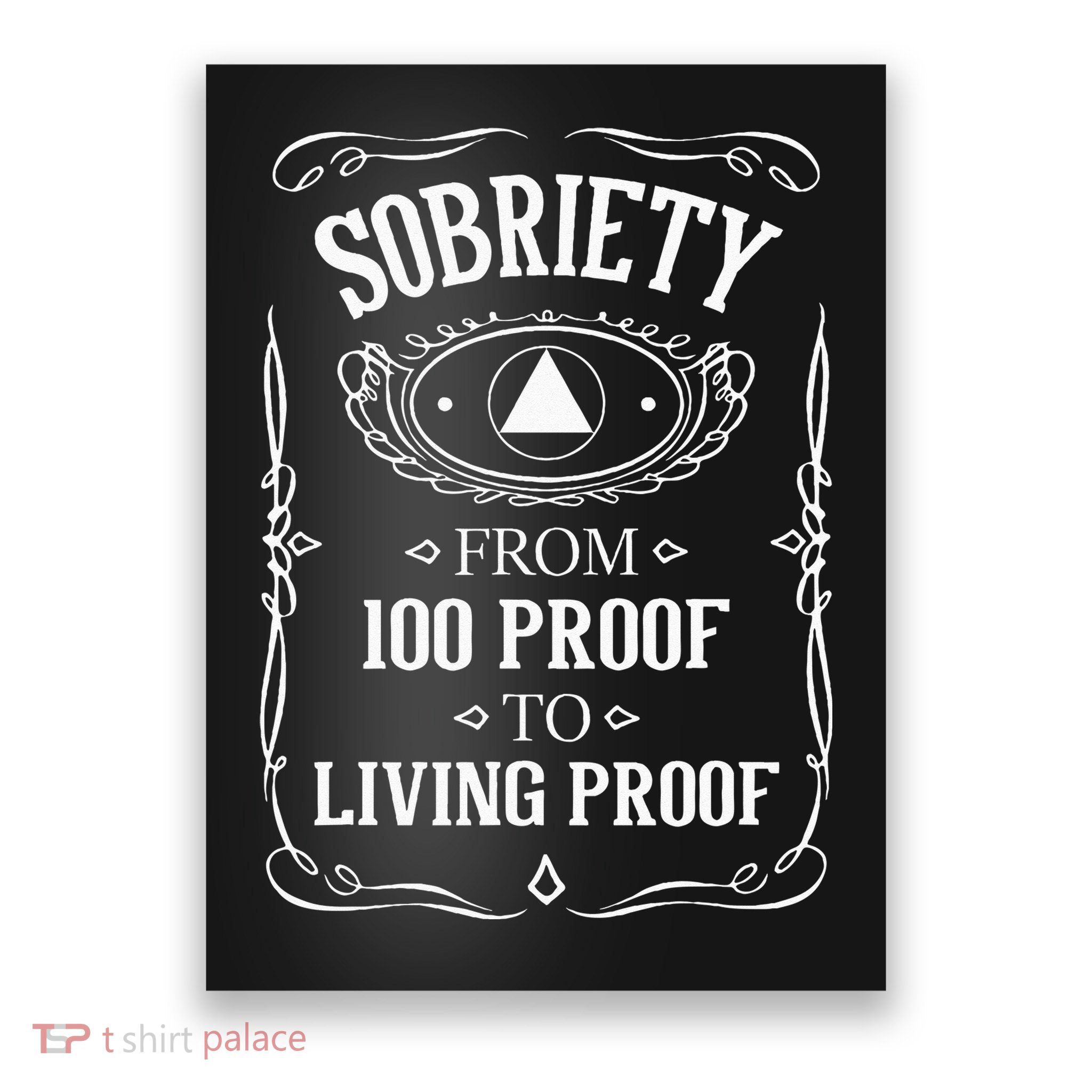 Living Proof Sobriety Anniversary Sober AA NA Recovery Poster