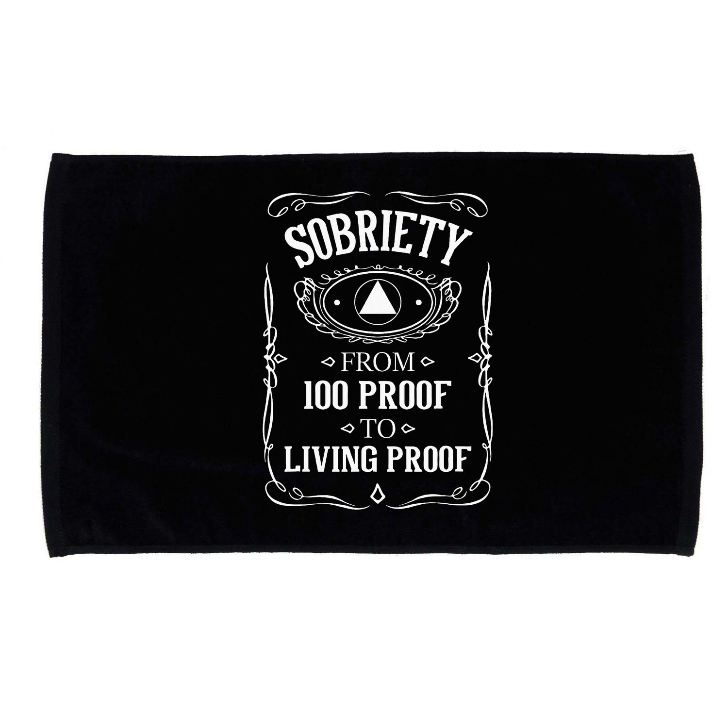 Living Proof Sobriety Anniversary Sober AA NA Recovery Microfiber Hand Towel