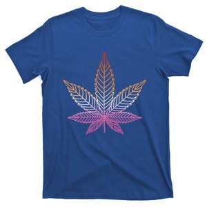 Lesbian Pride Subtle 420 Stoner Pot Leaf Weed Lgbtq Lesbian Funny Gift T-Shirt