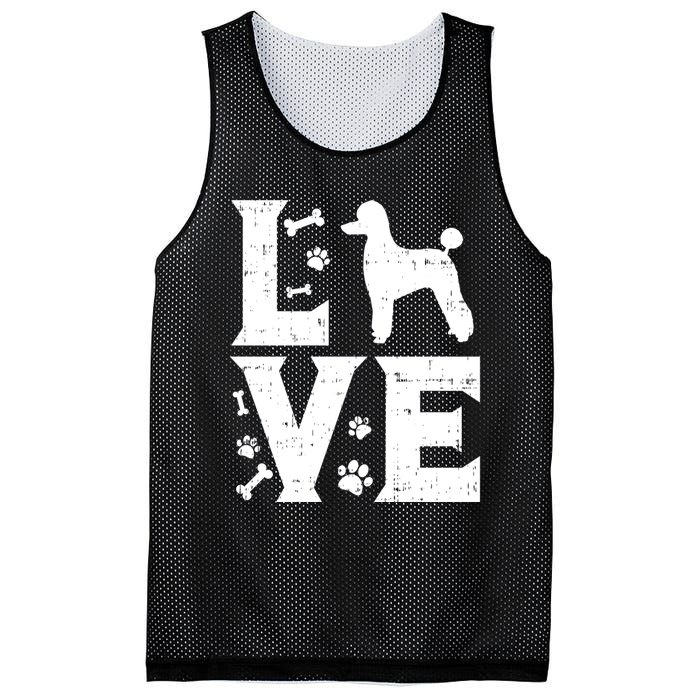 Love Poodle Standard Miniature Toy Pet Dog Lover Owner Gift Cute Gift Mesh Reversible Basketball Jersey Tank