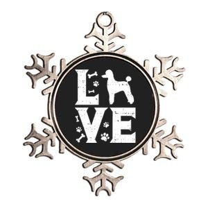 Love Poodle Standard Miniature Toy Pet Dog Lover Owner Gift Cute Gift Metallic Star Ornament